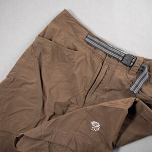 Mountain Hardwear Belted Cargo Utility Zip Pocket 11" Hiking Shorts Men M Hiking